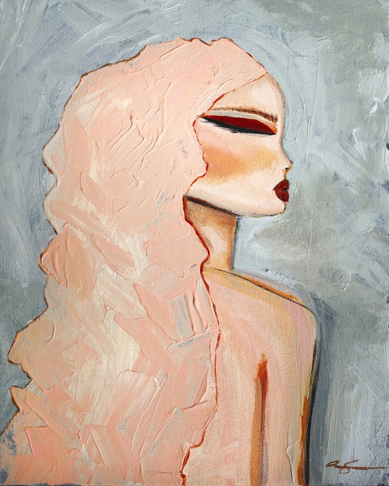 Chic Pink Hair Portrait by Amy Straley