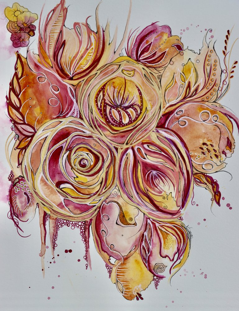Vibrant Floral Bloom by Amy Tieman