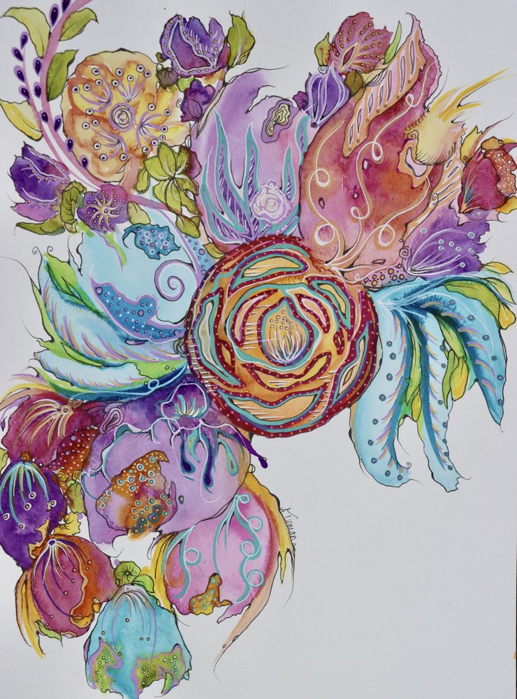 Whimsical Floral Fantasy by Amy Tieman