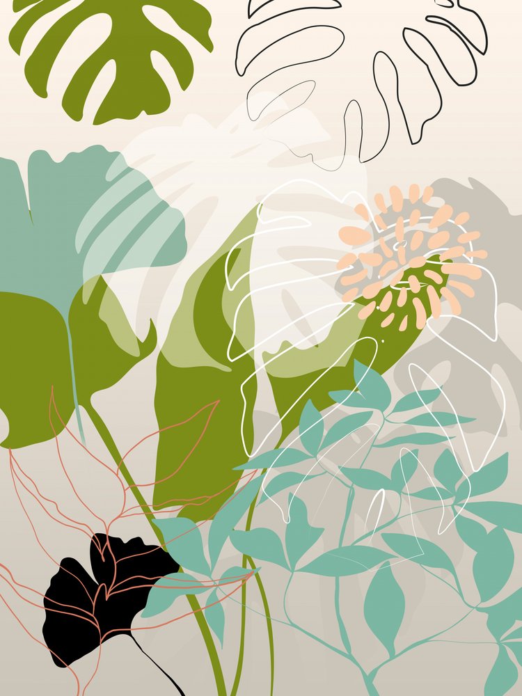 Leaves Line Boho 3 Copy by Ana Rut Bre