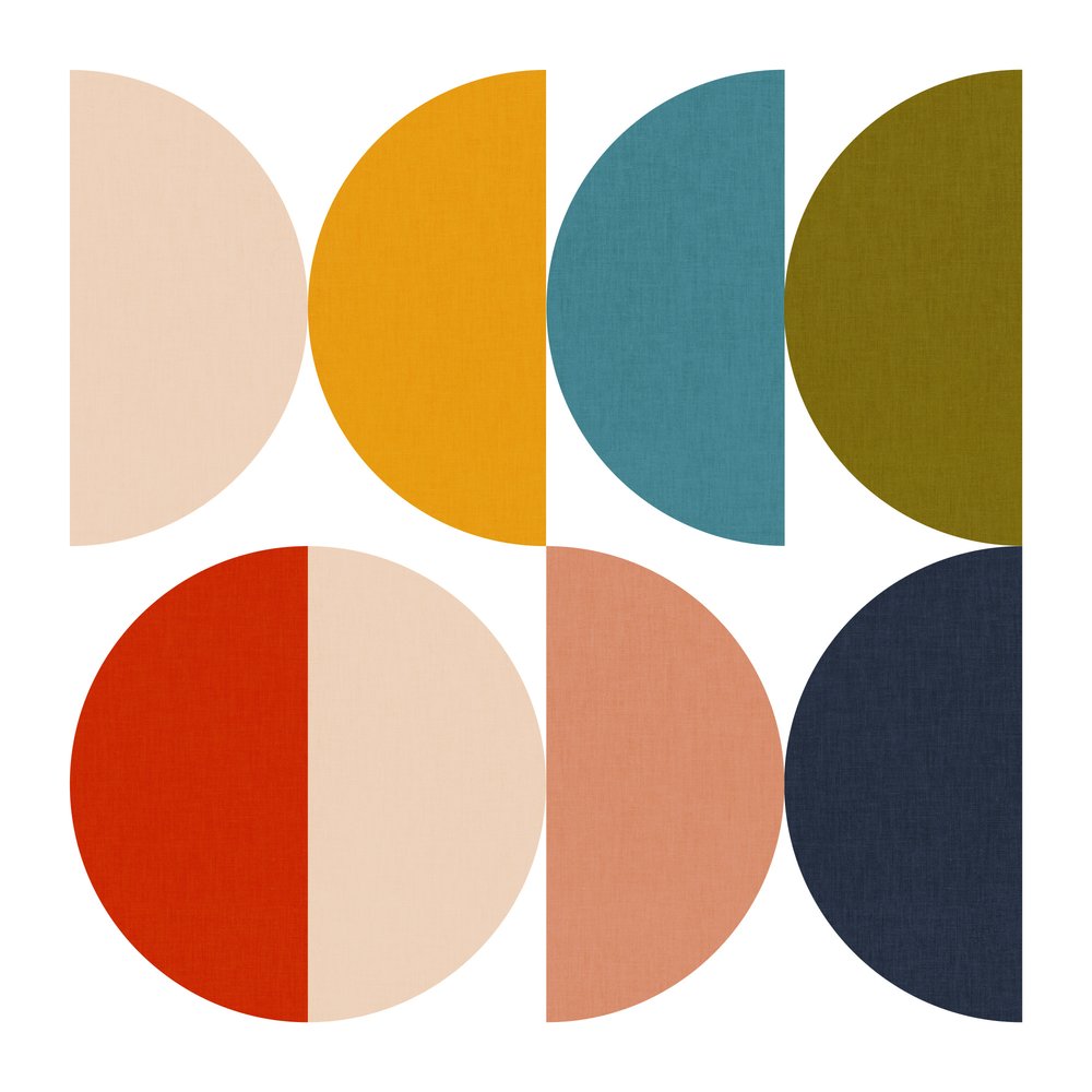 Mid Century Geometric Color Play by Ana Rut Bre