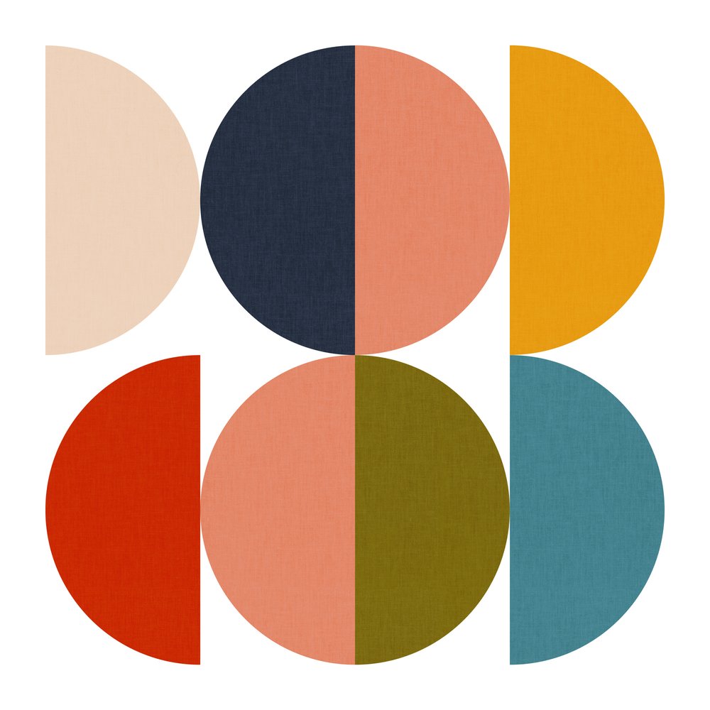 Mid Century Geometric Color Play 1 by Ana Rut Bre