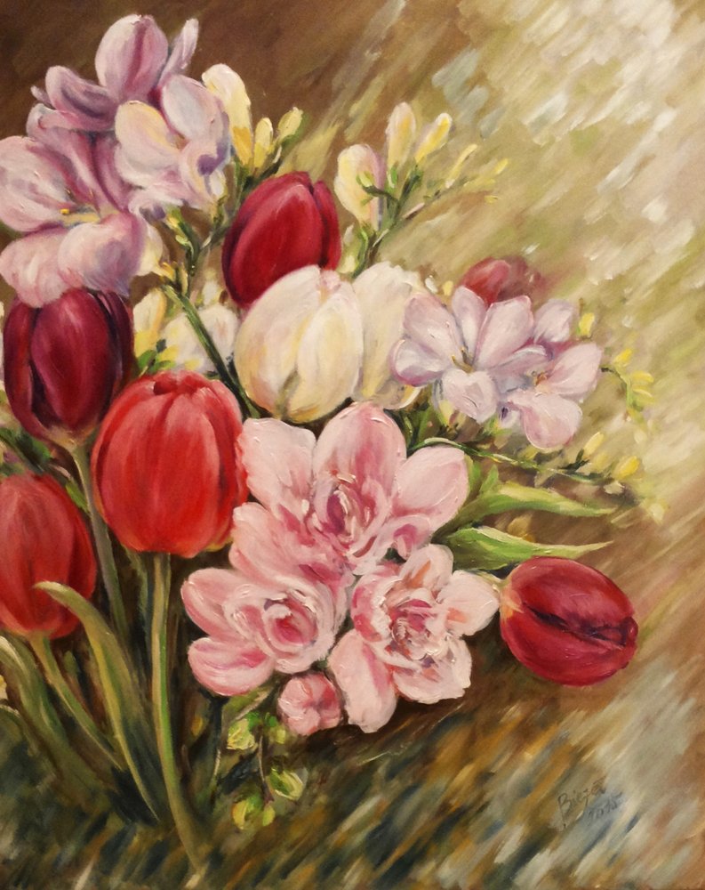 Colorful Spring Bouquet by Anda Bieza