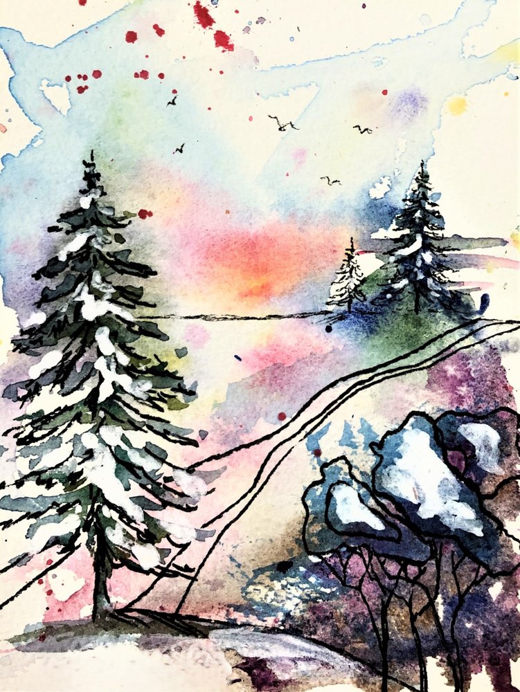 Colorful Winter Glow by Anda Bieza