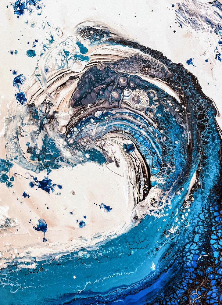 Ocean Wave Abstract by Anda Bieza