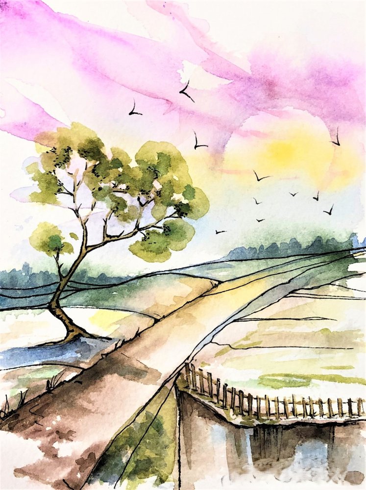 Peaceful Country Path by Anda Bieza