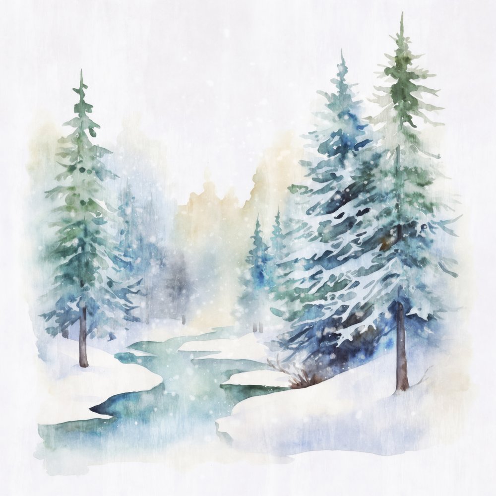 Winter Forest Stream by Andrea Haase