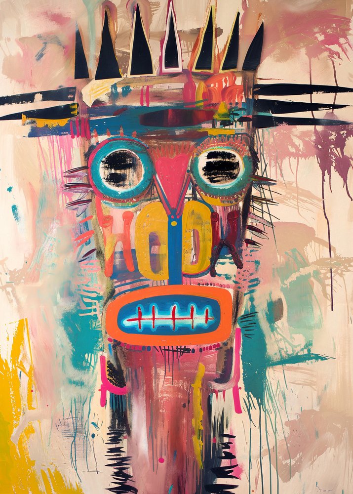 Colorful Graffiti Face by Andreas Magnusson
