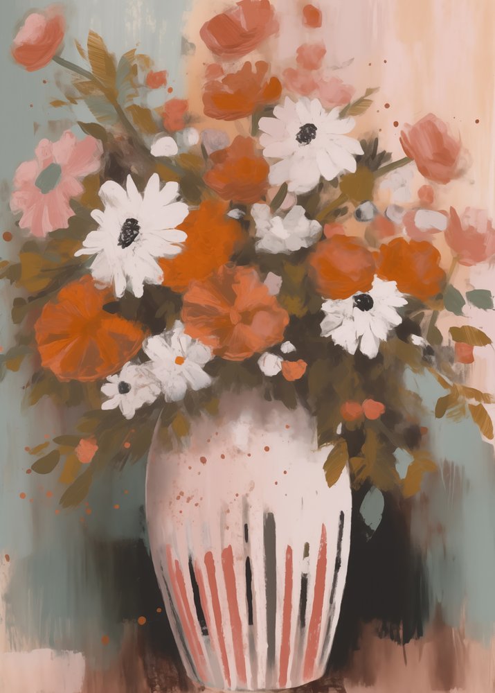 Vibrant Floral Vase by Andreas Magnusson