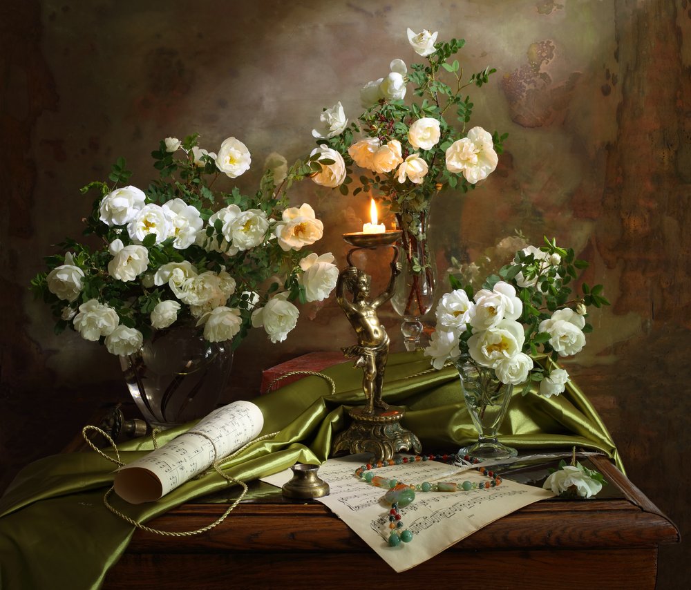 Candlelight Roses and Music by Andrey Morozov