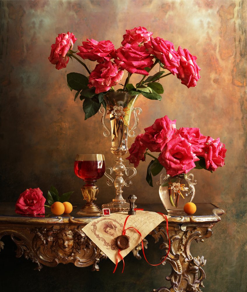 Classic Rose Still Life by Andrey Morozov