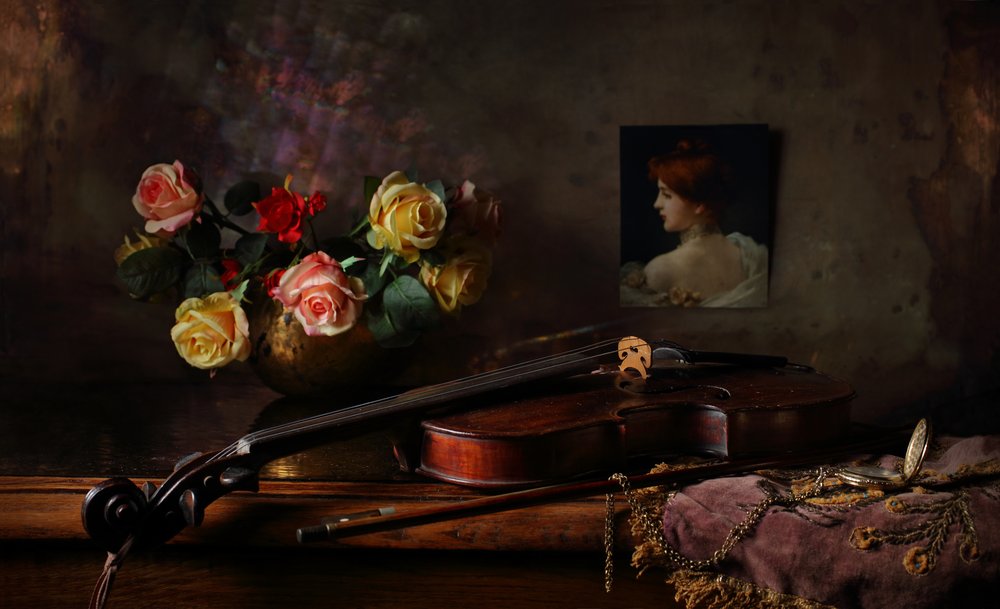 Elegant Violin Still Life by Andrey Morozov