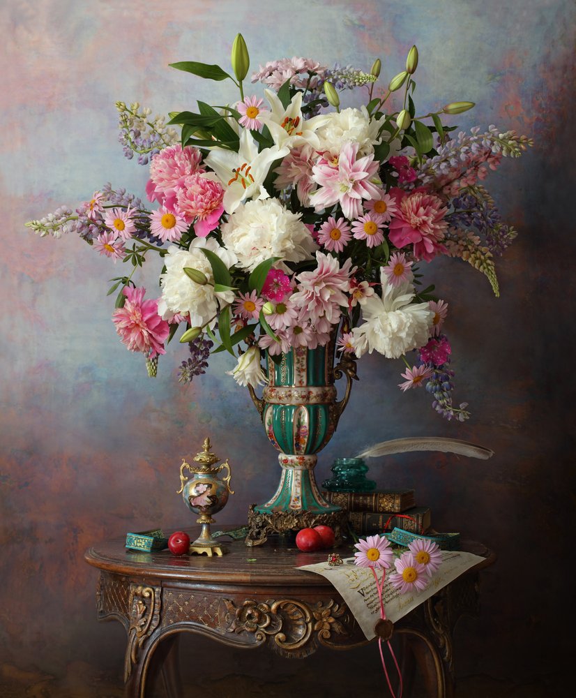 Opulent Floral Still Life by Andrey Morozov