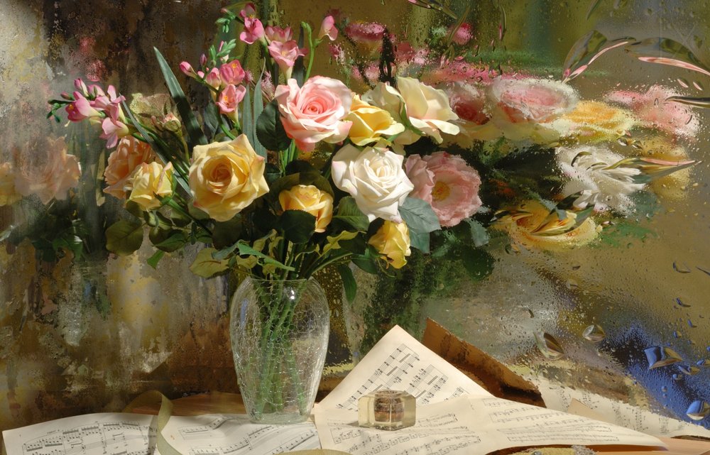 Romantic Rainy Roses by Andrey Morozov