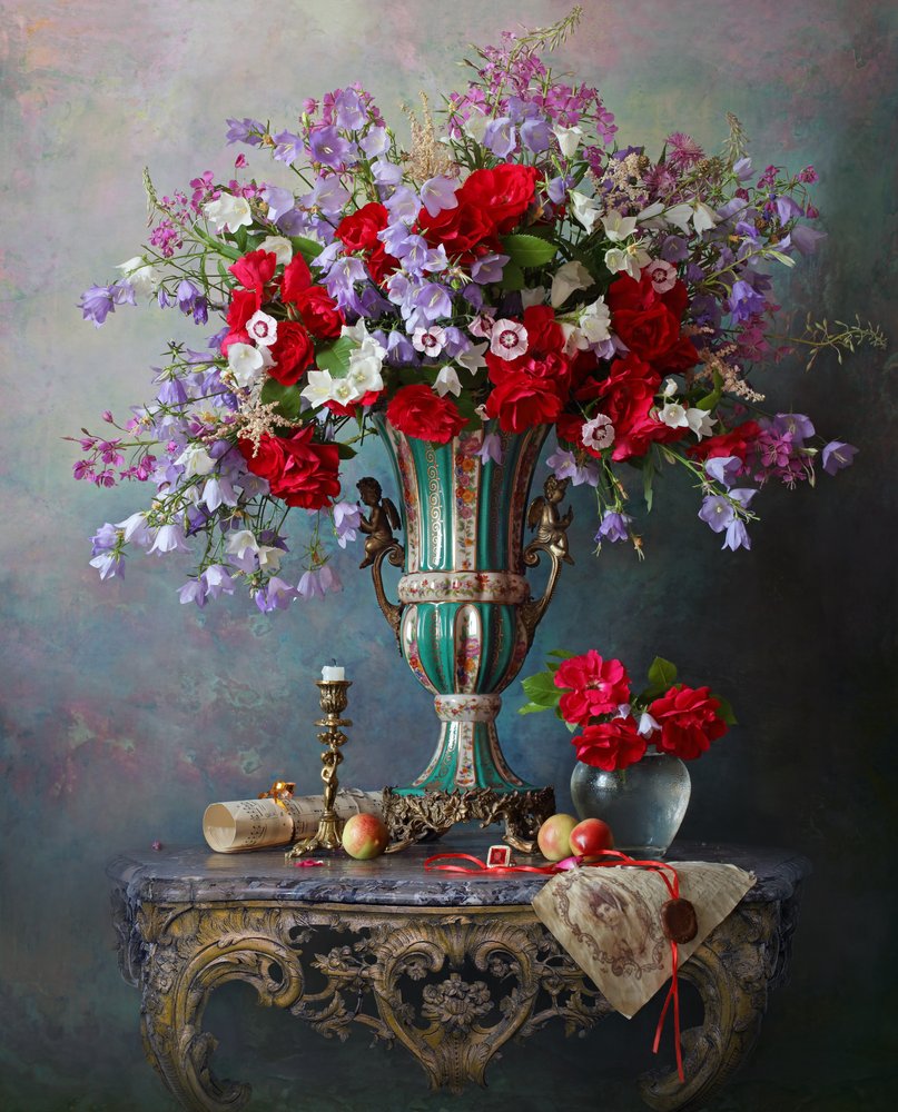 Vibrant Floral Still Life by Andrey Morozov