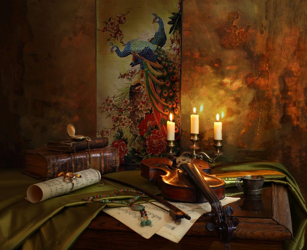 Violin and Candlelight Serenade by Andrey Morozov