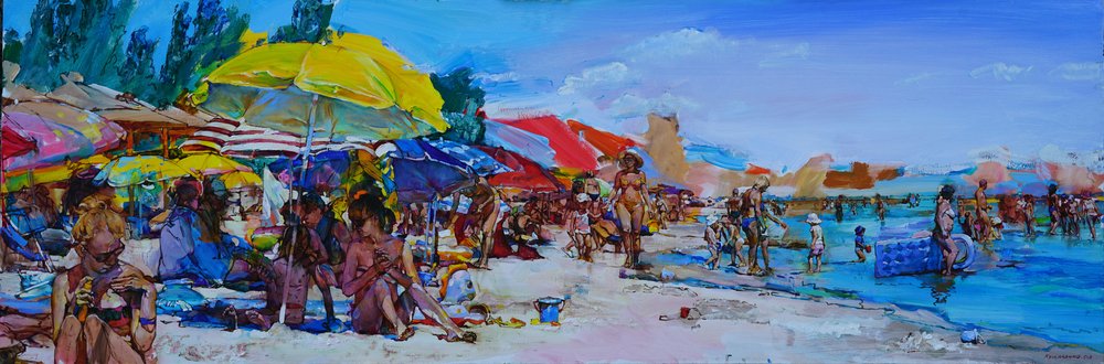 Lively Summer Beach by Andrii Kutsachenko