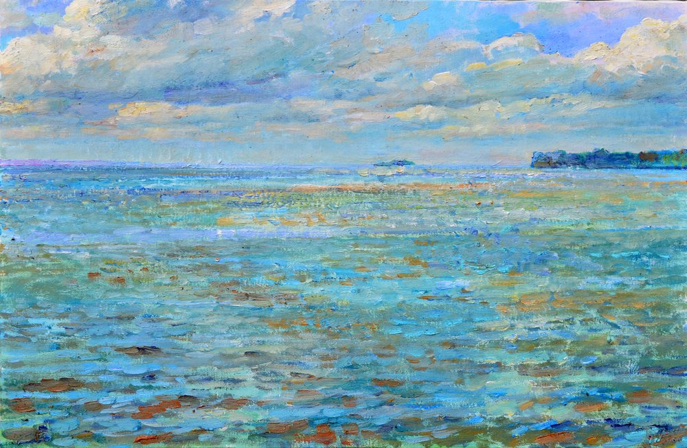Tranquil Blue Seascape by Andrii Kutsachenko