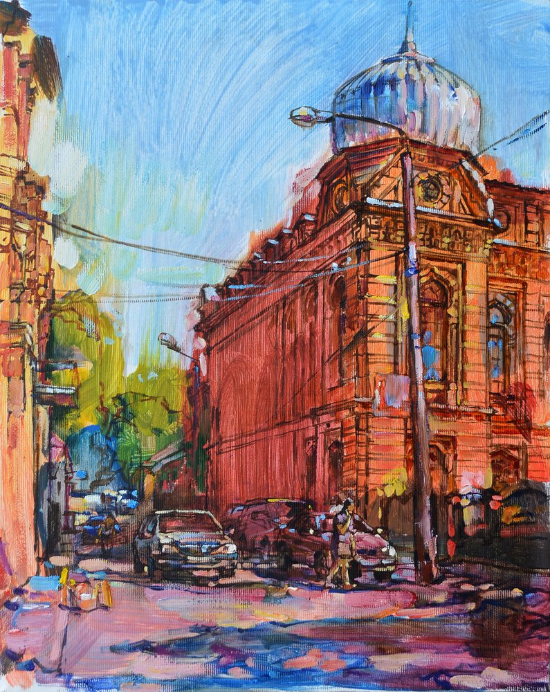 Vibrant City Corner by Andrii Kutsachenko
