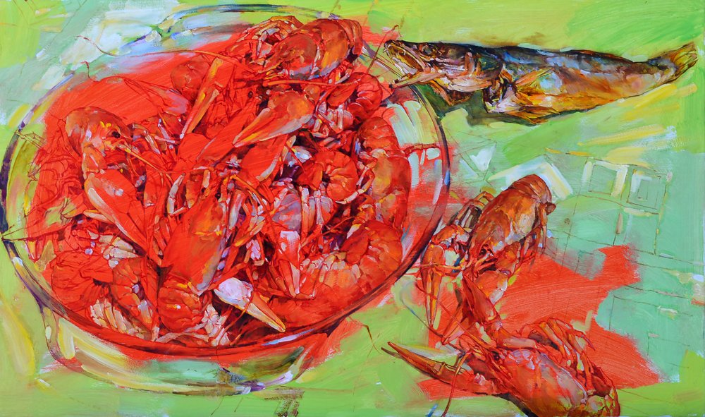 Vibrant Crawfish Feast by Andrii Kutsachenko