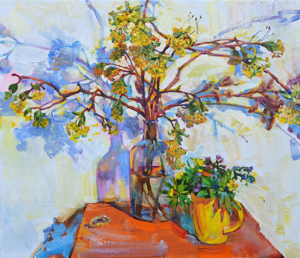 Vibrant Floral Still Life by Andrii Kutsachenko