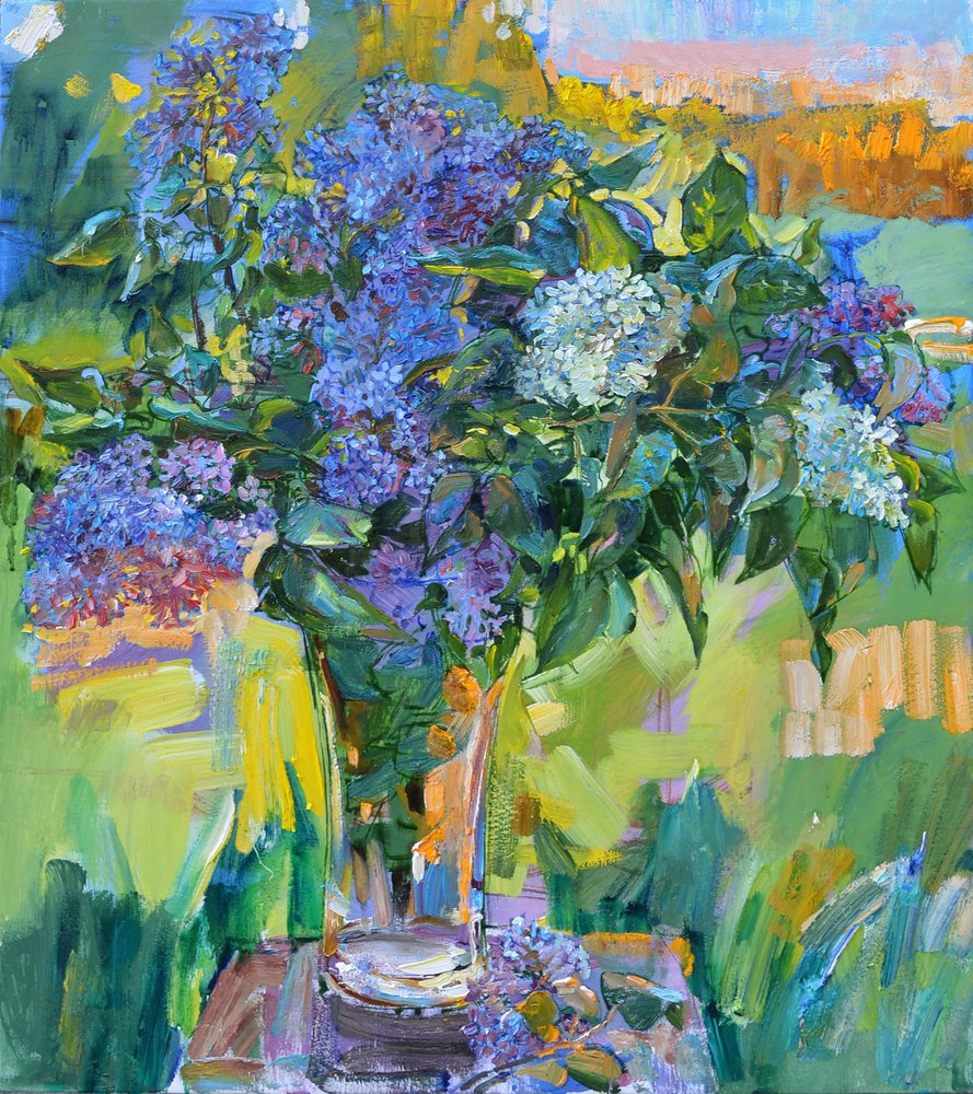 Vibrant Lilac Bouquet by Andrii Kutsachenko