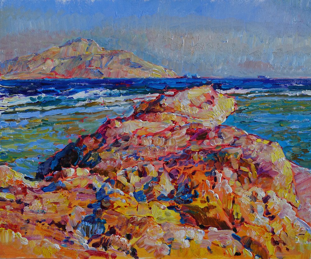 Vibrant Rocky Coast by Andrii Kutsachenko
