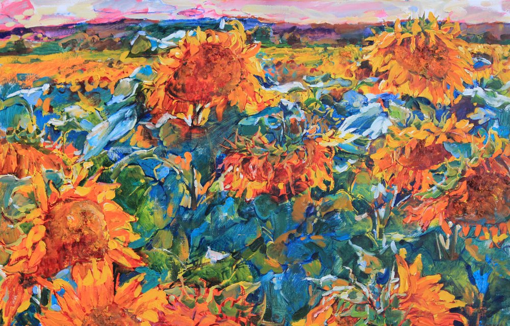 Vibrant Sunflower Field by Andrii Kutsachenko