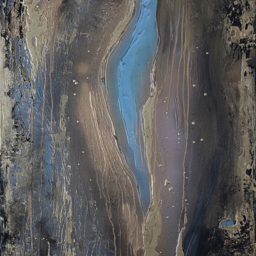 Blue Gold Flow by Anete Purina-Purite