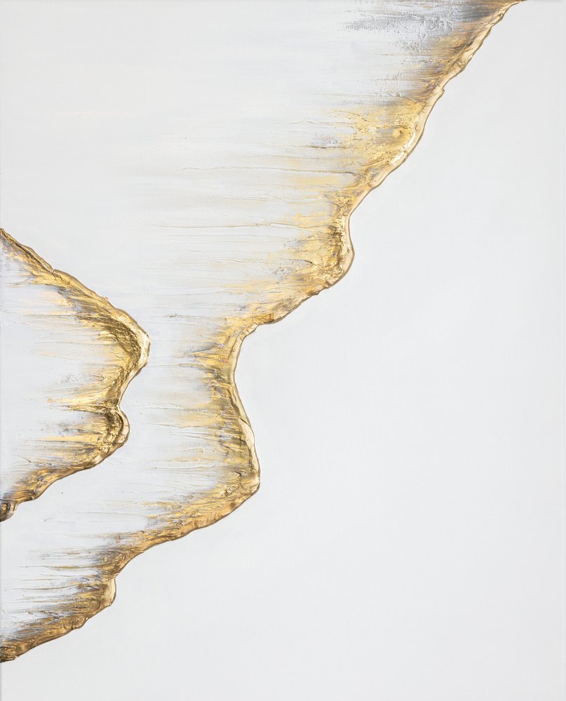 Flowing Gold Abstract by Anete Purina-Purite