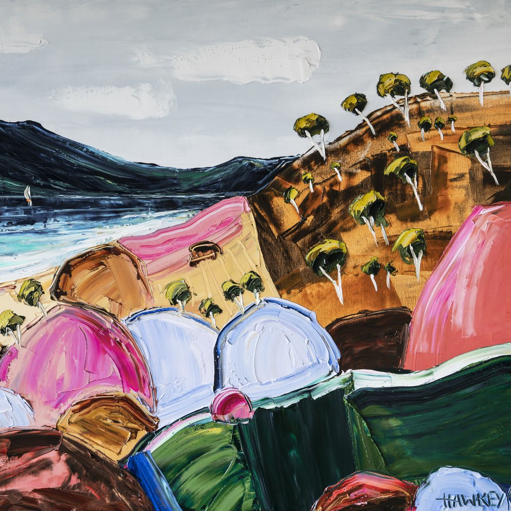 Colorful Coastal Landscape by Angela Hawkey