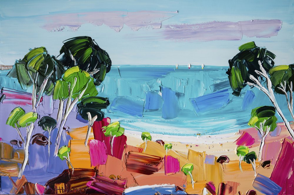 Vibrant Coastal View by Angela Hawkey