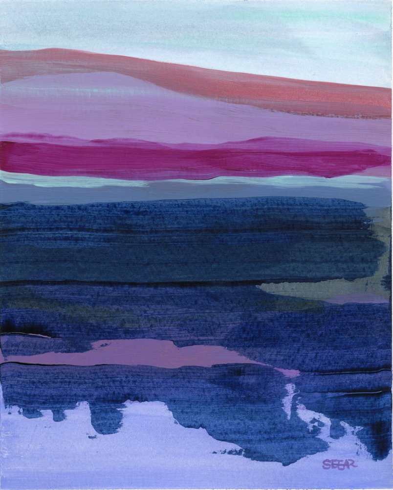 Abstract Serene Landscape by Angela Seear