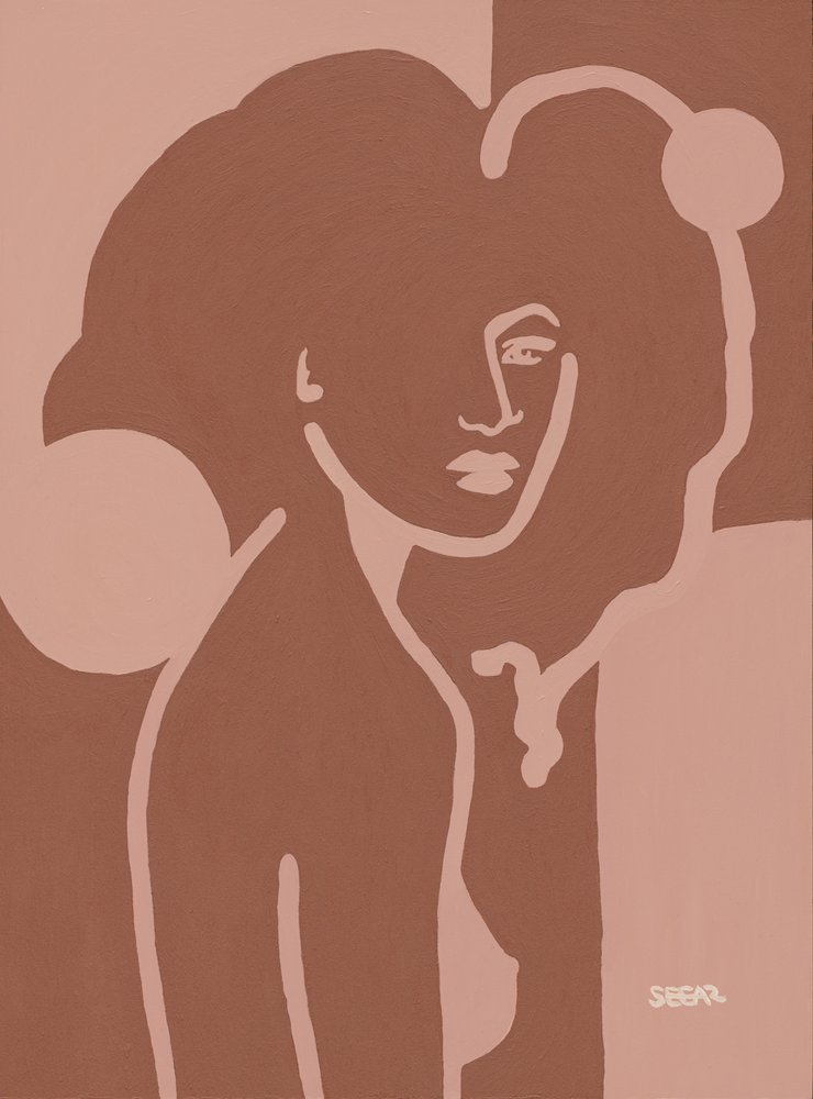 Minimalist Nude Woman by Angela Seear