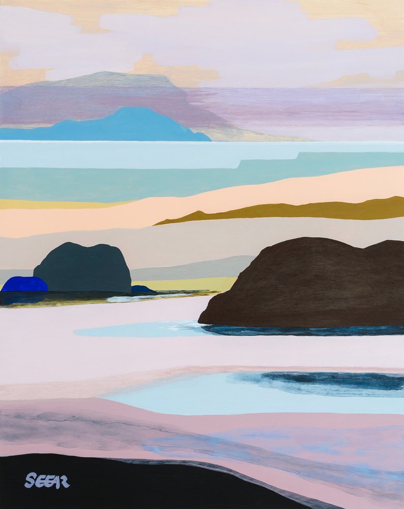 Pastel Coastal Rocks by Angela Seear