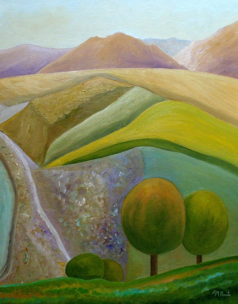 Abstract Countryside Hills by Angeles M. Pomata