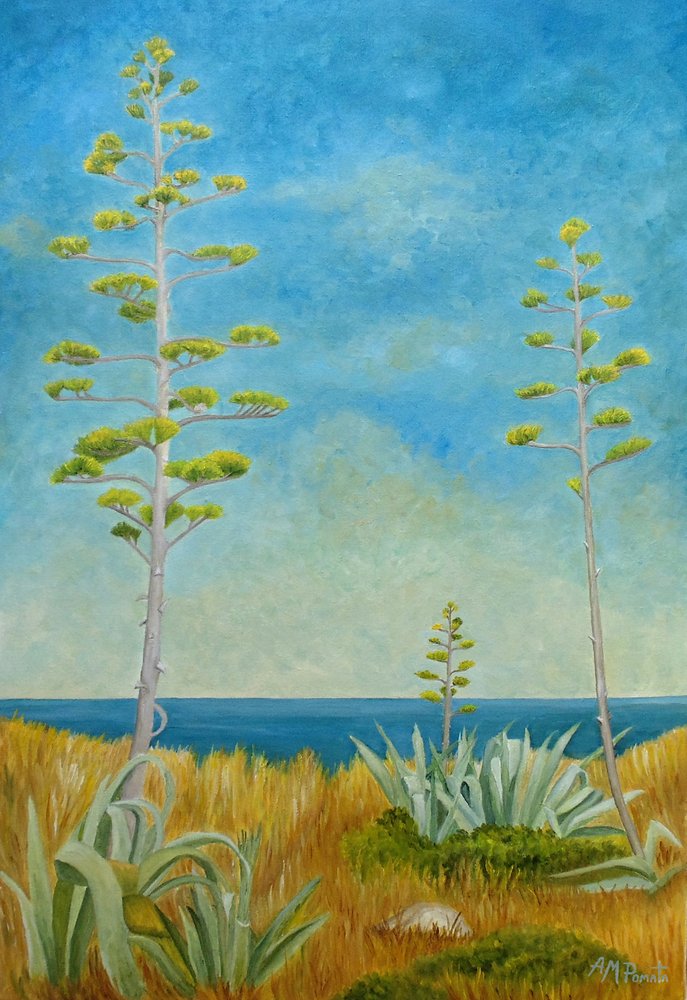 Agave By The Ocean by Angeles M. Pomata