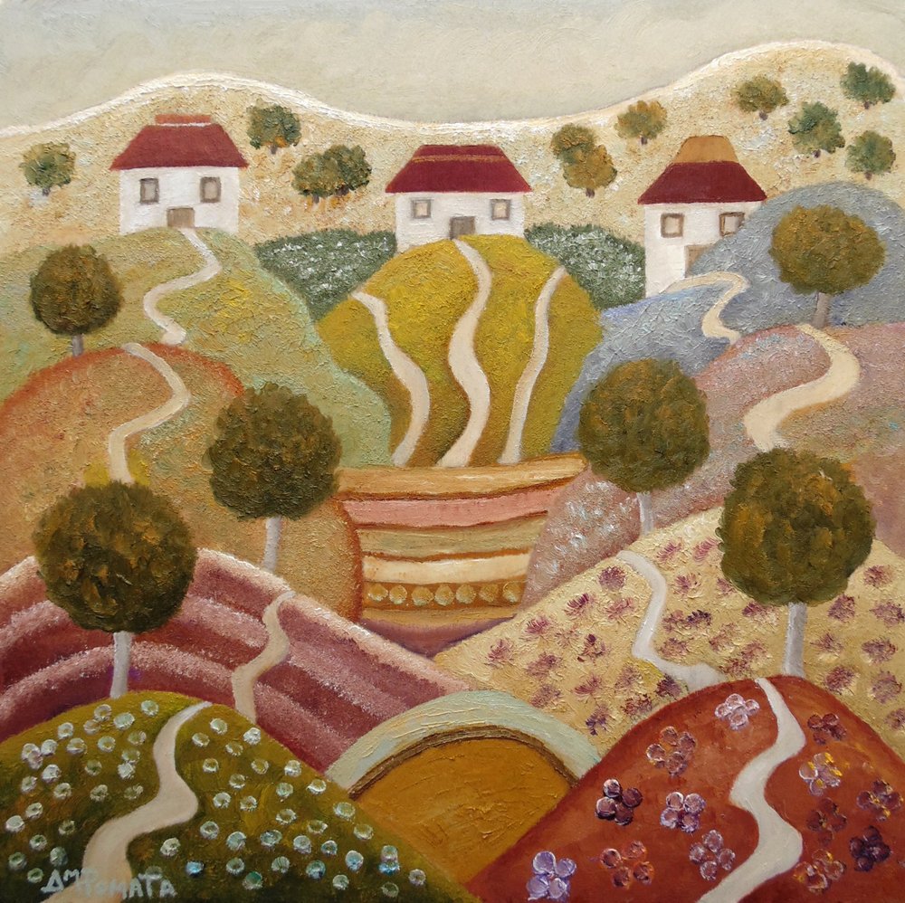 Charming Hillside Village by Angeles M. Pomata