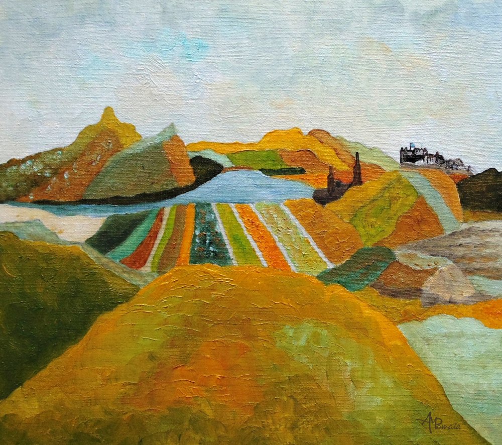 Colorful Countryside Fields by Angeles M. Pomata