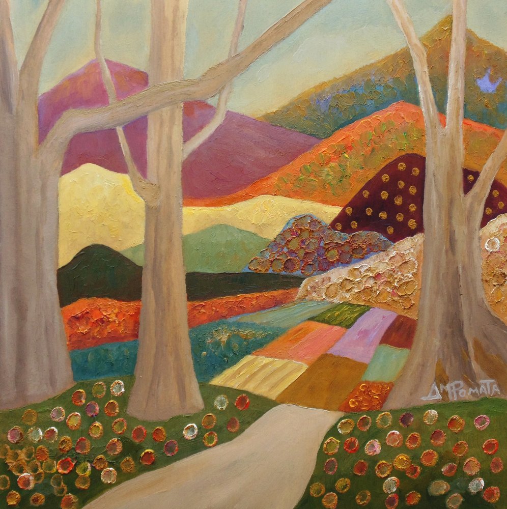 Colorful Field Path by Angeles M. Pomata