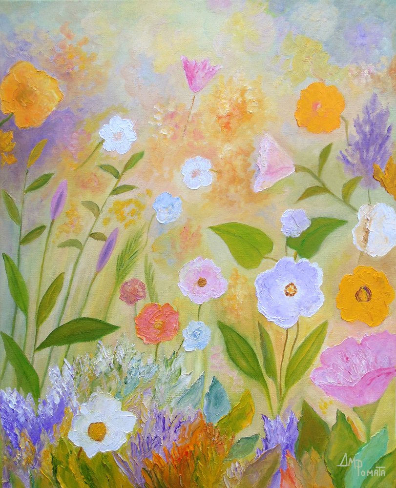 Colorful Flower Garden by Angeles M. Pomata