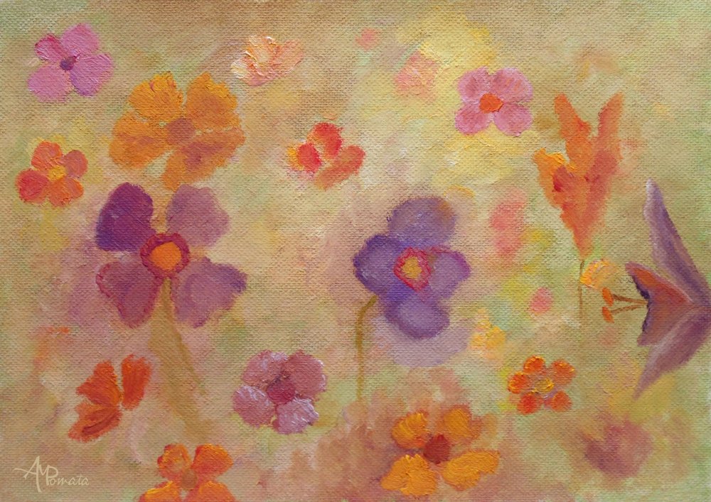 Colorful Flower Garden by Angeles M. Pomata