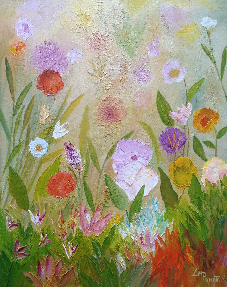 Colorful Garden Blooms by Angeles M. Pomata