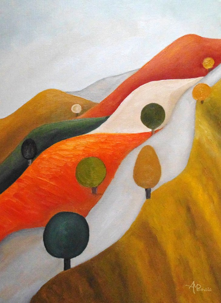 Colorful Rolling Hills by Angeles M. Pomata