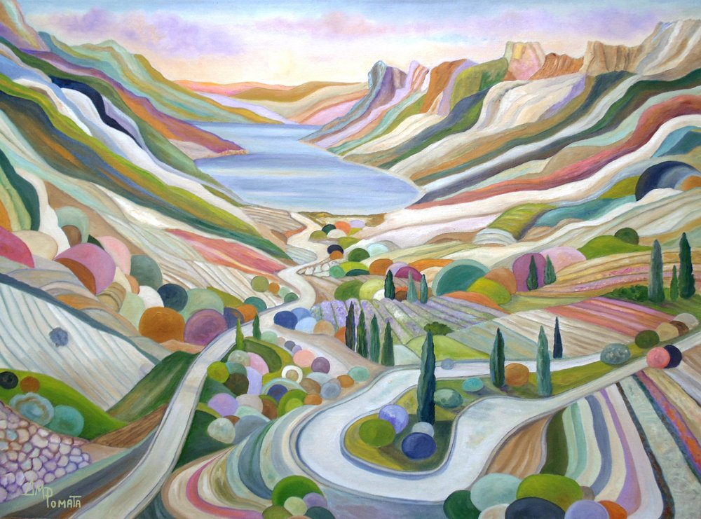 Colorful Valley Dreamscape by Angeles M. Pomata