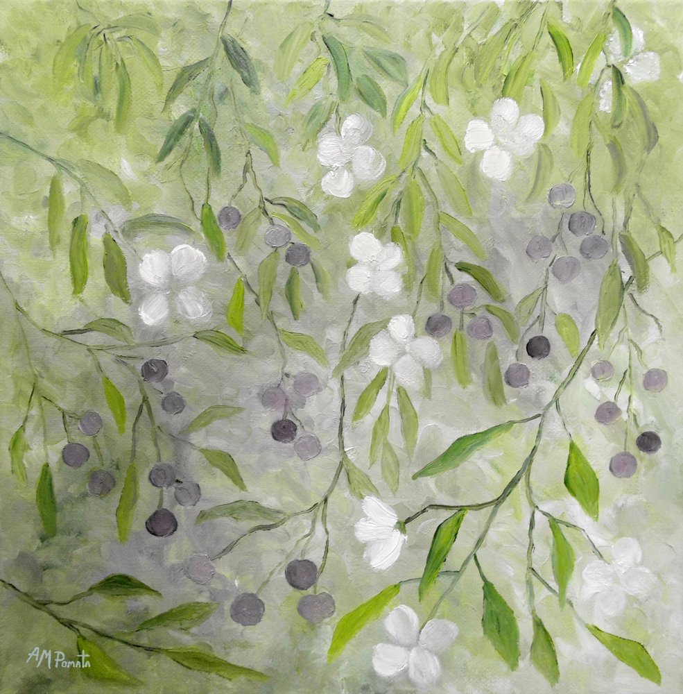 Flowering Olive Branches by Angeles M. Pomata