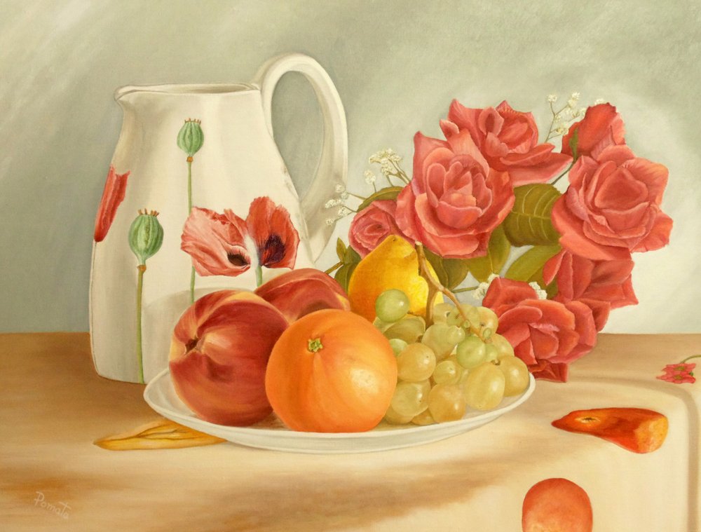 Fresh Fruit and Blooms by Angeles M. Pomata