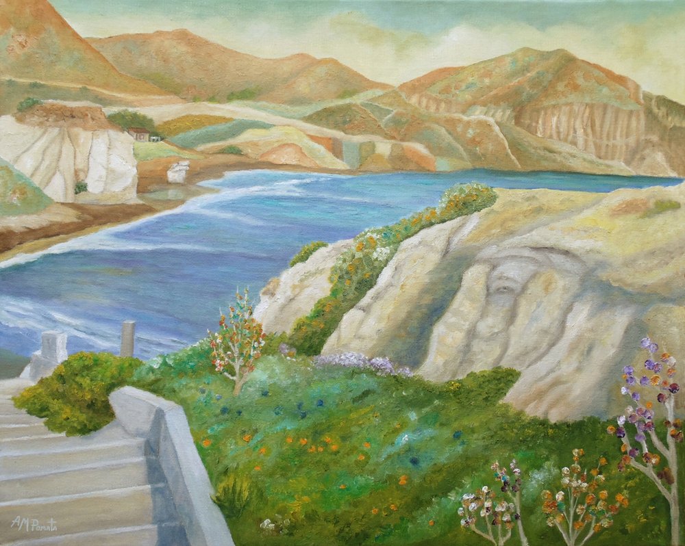 Seaside Cliff Path by Angeles M. Pomata