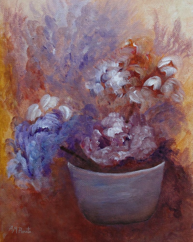 Soft Purple Peonies by Angeles M. Pomata