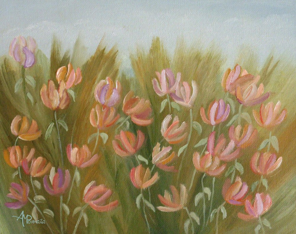 Vibrant Floral Meadow by Angeles M. Pomata